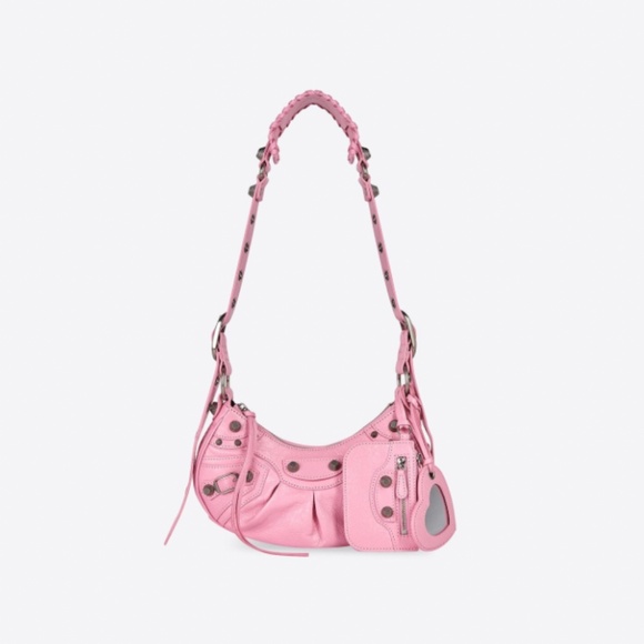 Balenciaga Handbags - Pink Balenciaga Le Cagole Leather Lambskin Shoulder Bag Purse XS